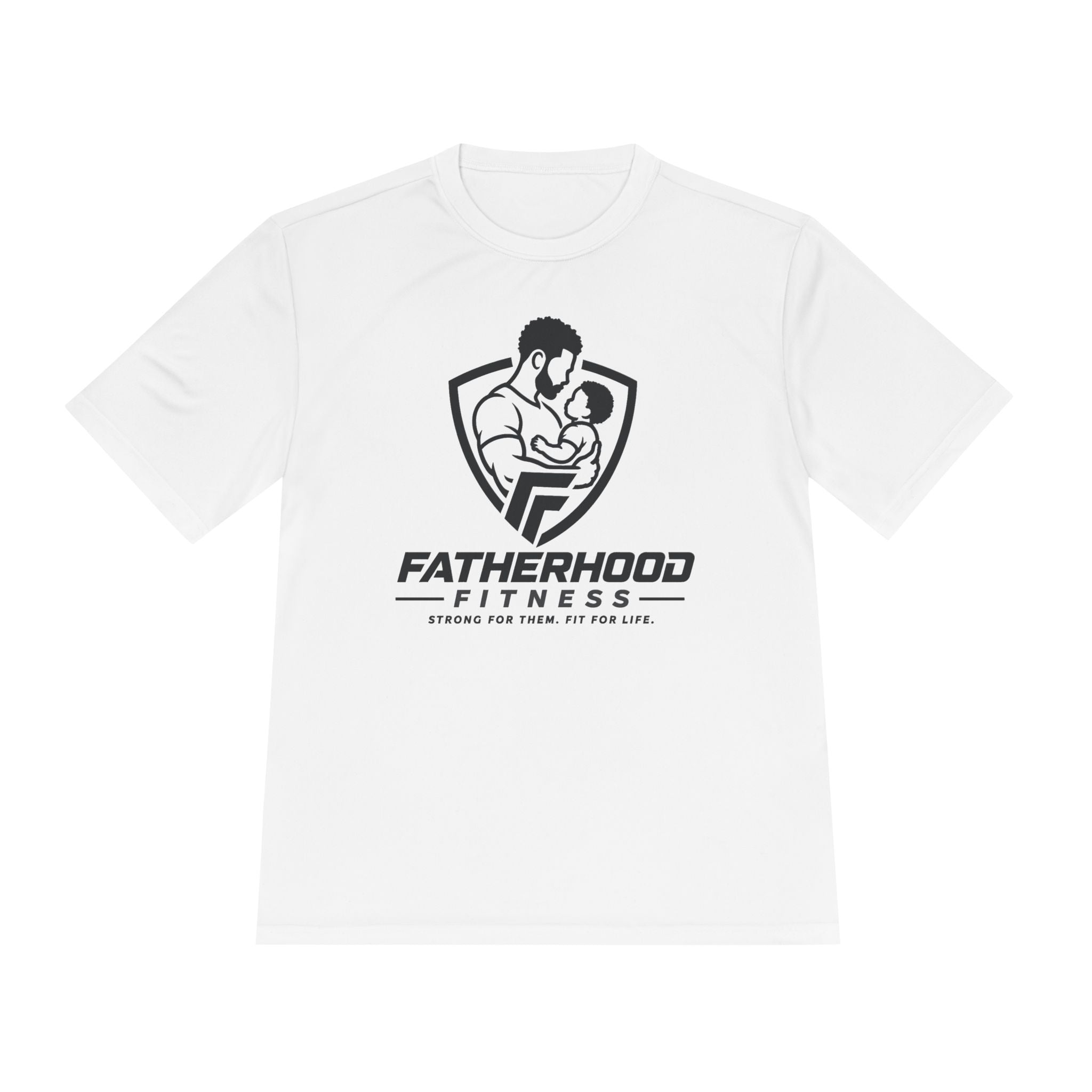 Fatherhood Fitness Tee — Stronger Family Athletic Shirt