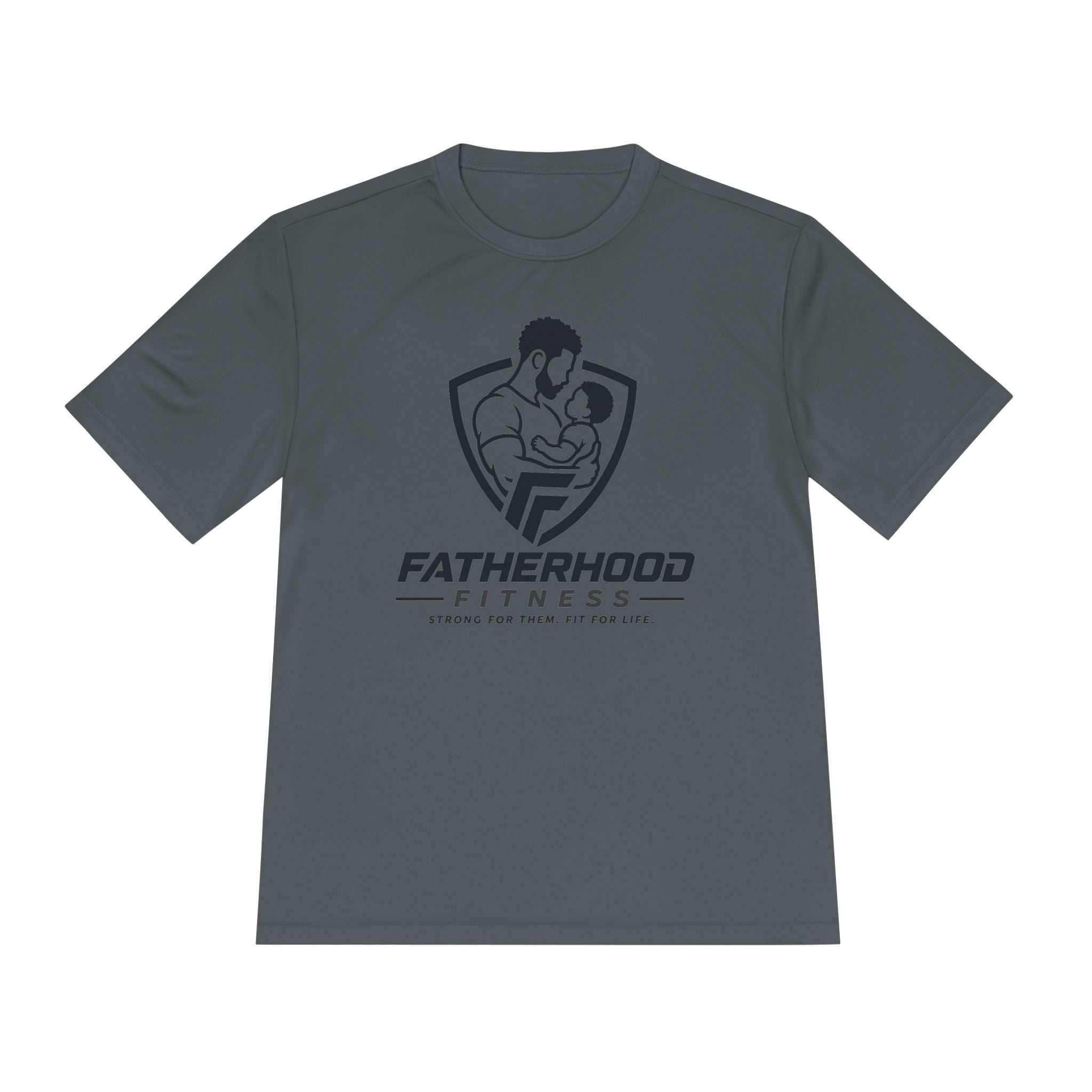 Fatherhood Fitness Tee — Stronger Family Athletic Shirt