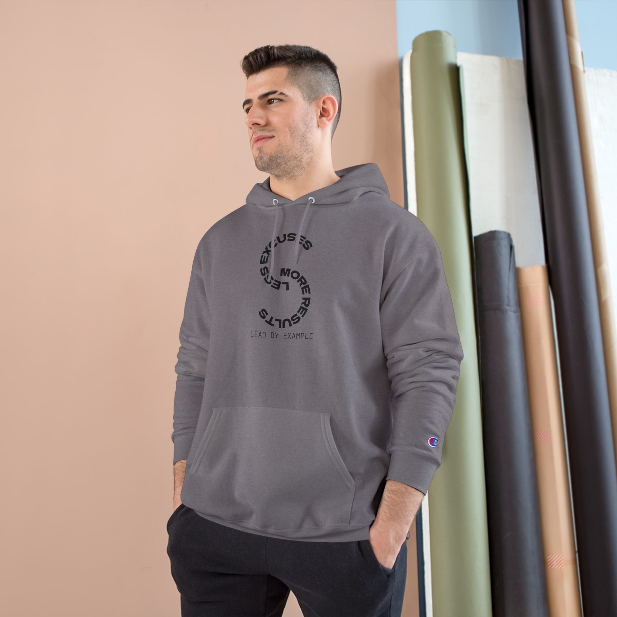 Fatherhood Fitness Champion Hoodie — "Less Excuses, More Results" Motivational Hoodie for Dads